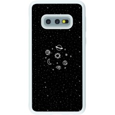 Coque Samsung Galaxy S10e - Silicone rigide blanc Space Doodle