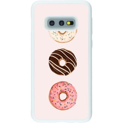 Coque Samsung Galaxy S10e - Silicone rigide blanc Spring 23 donuts