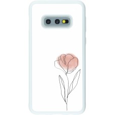 Coque Samsung Galaxy S10e - Silicone rigide blanc Spring 23 minimalist flower