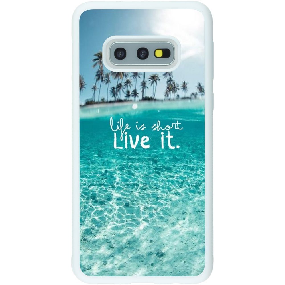 Coque Samsung Galaxy S10e - Silicone rigide blanc Summer 18 24