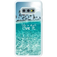 Coque Samsung Galaxy S10e - Silicone rigide blanc Summer 18 24