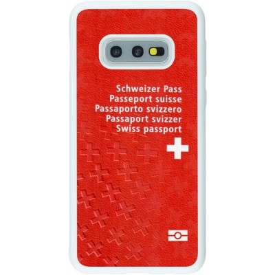 Coque Samsung Galaxy S10e - Silicone rigide blanc Swiss Passport