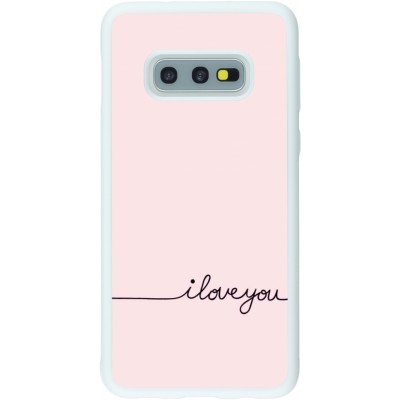 Coque Samsung Galaxy S10e - Silicone rigide blanc Valentine 2023 i love you writing