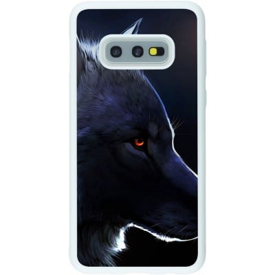 Coque Samsung Galaxy S10e - Silicone rigide blanc Wolf Shape