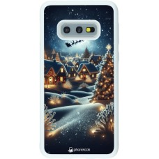 Coque Samsung Galaxy S10e - Silicone rigide blanc Noël 2023 Christmas is Coming