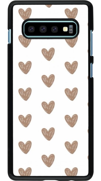 Coque Samsung Galaxy S10+ - Autumn 2024 brown hearts