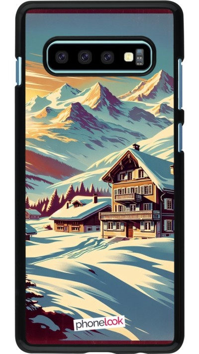 Coque Samsung Galaxy S10+ - Chalet montagne enneigée