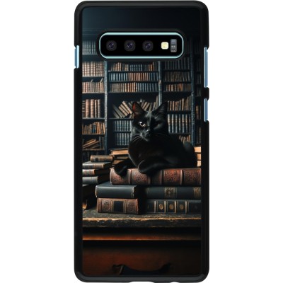 Coque Samsung Galaxy S10+ - Chat livres sombres