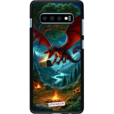 Coque Samsung Galaxy S10+ - Dragon Volant Forêt Trésor