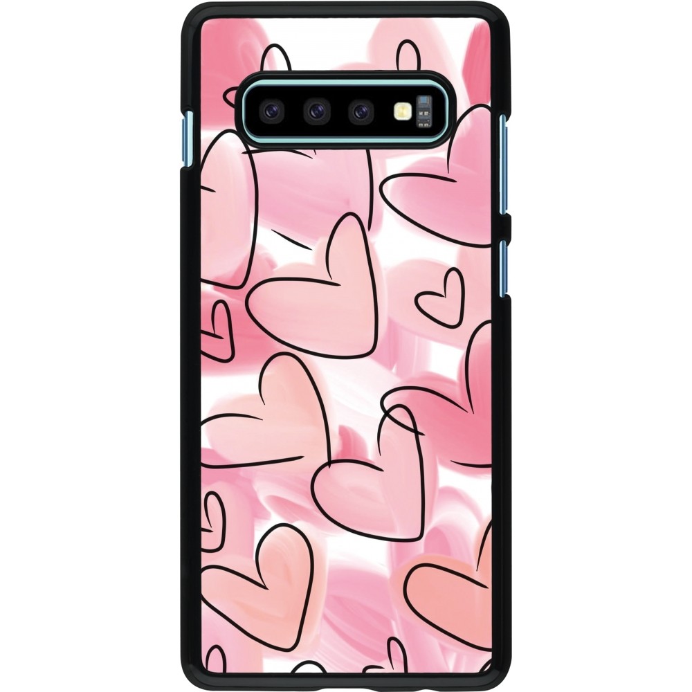 Coque Samsung Galaxy S10+ - Easter 2023 pink hearts