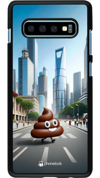 Coque Samsung Galaxy S10+ - Emoji Caca walk