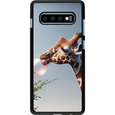 Coque Samsung Galaxy S10+ - Girafe à bulle