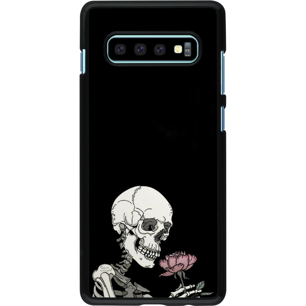 Coque Samsung Galaxy S10+ - Halloween 2023 rose and skeleton