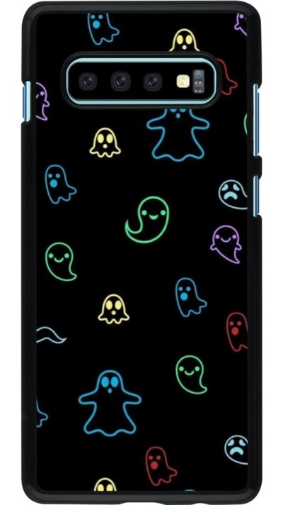 Coque Samsung Galaxy S10+ - Halloween 2024 colorful ghosts