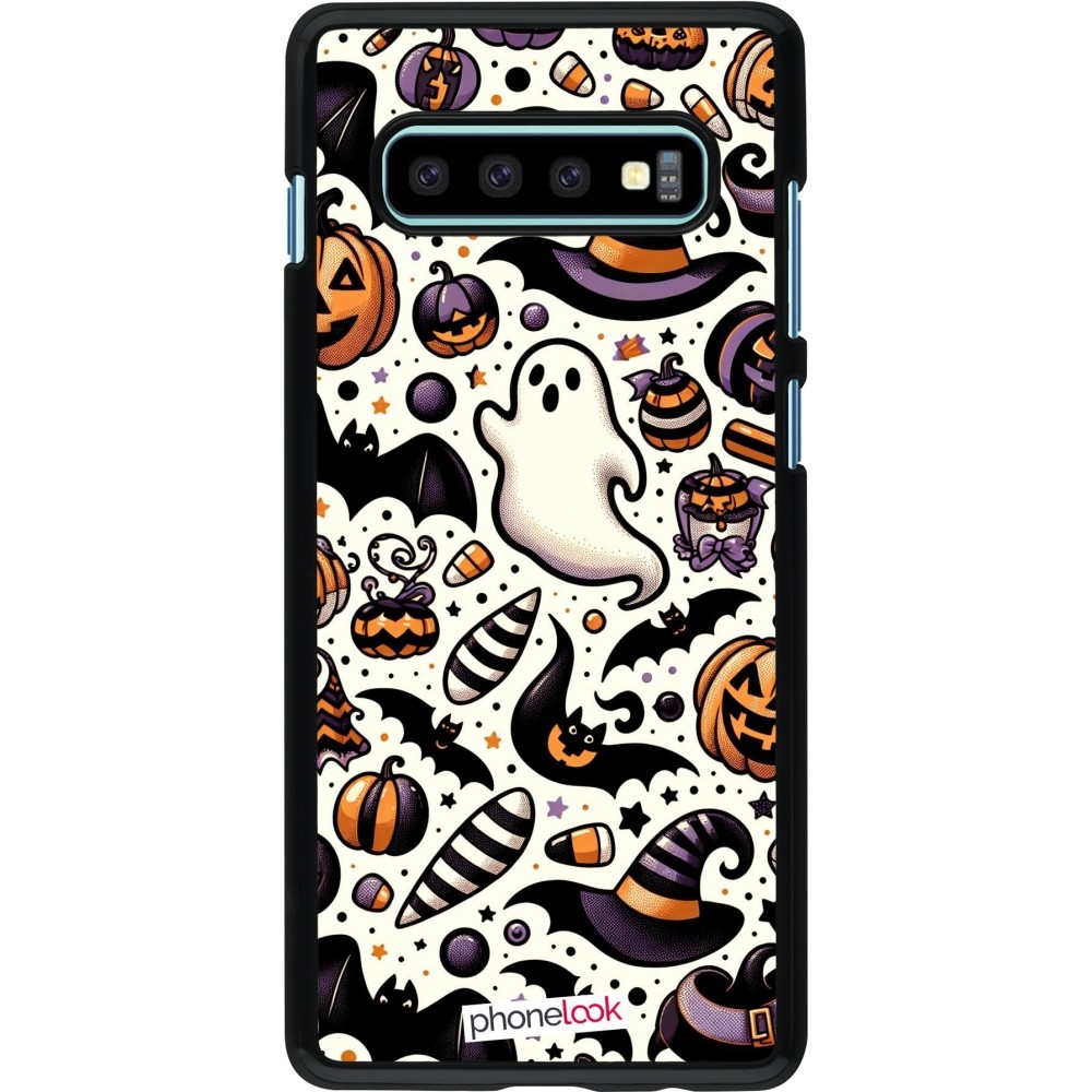 Samsung Galaxy S10+ Case Hülle - Halloween 2024 Niedliches Muster