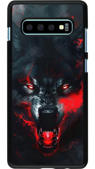 Coque Samsung Galaxy S10+ - Halloween 2024 mad werewolf