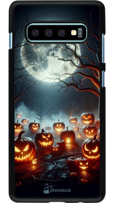 Coque Samsung Galaxy S10+ - Halloween 2024 Many Pumpkins