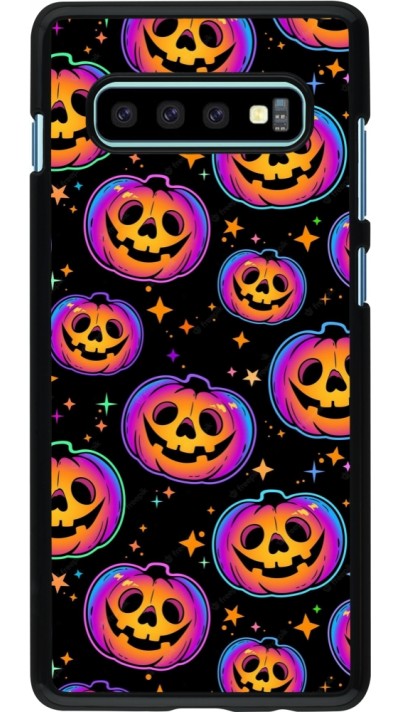 Coque Samsung Galaxy S10+ - Halloween 2024 rainbow pumpkins