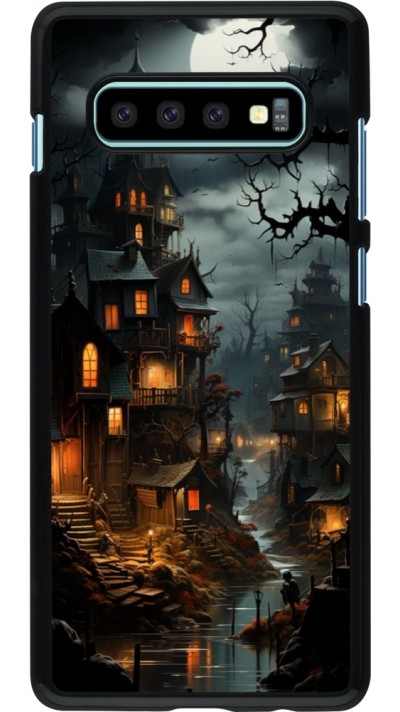 Coque Samsung Galaxy S10+ - Halloween 2024 scary town