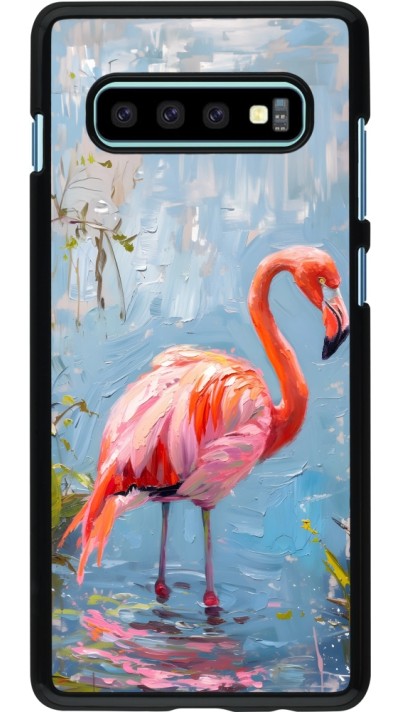 Coque Samsung Galaxy S10+ - Paint Flamingo