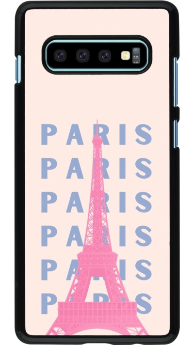 Coque Samsung Galaxy S10+ - Paris Pink Print