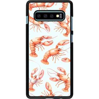 Coque Samsung Galaxy S10+ - Pattern de homards pastels