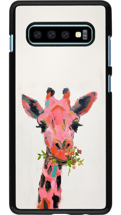 Coque Samsung Galaxy S10+ - Pink Girafe Paint