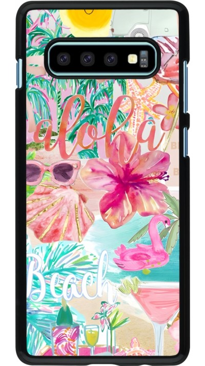 Coque Samsung Galaxy S10+ - Preppy Collage Aloha