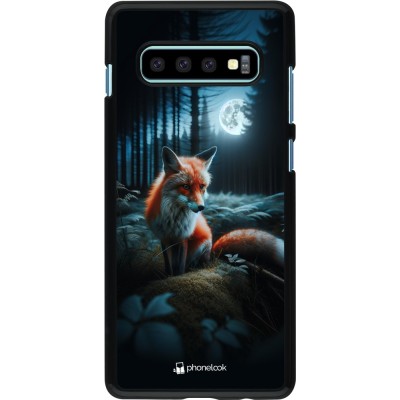 Coque Samsung Galaxy S10+ - Renard lune forêt