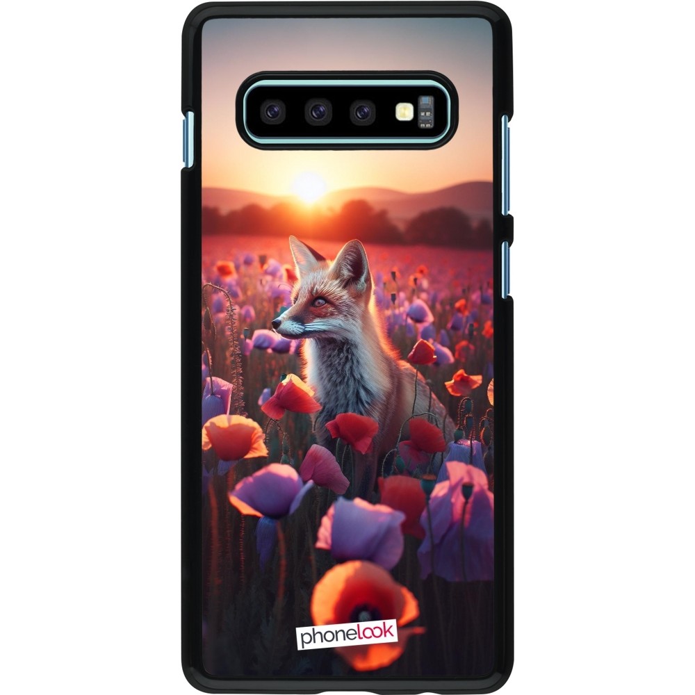 Coque Samsung Galaxy S10+ - Renard pourpre au crépuscule