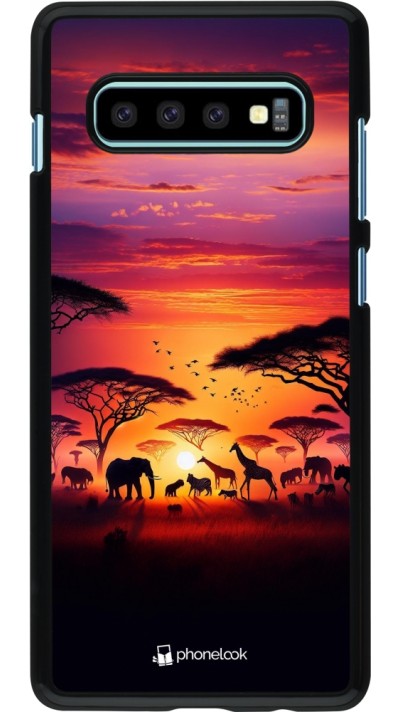 Coque Samsung Galaxy S10+ - Safari sunset wildlife