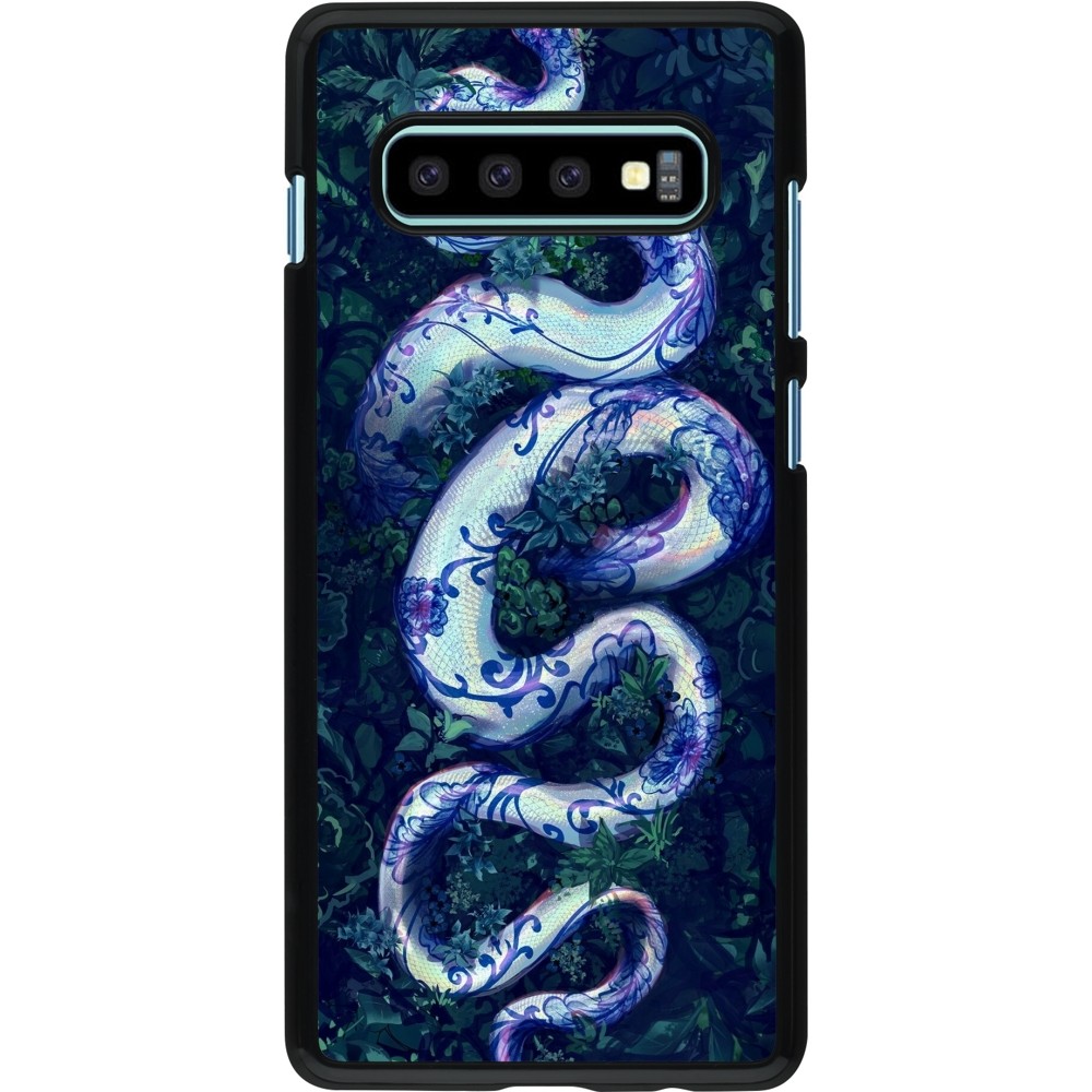 Coque Samsung Galaxy S10+ - Serpent Blue Anaconda