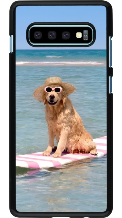 Coque Samsung Galaxy S10+ - Summer Dog on Paddle