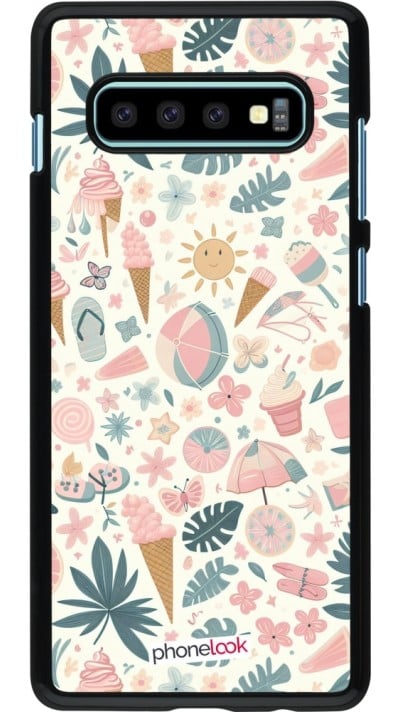 Coque Samsung Galaxy S10+ - Summer Pink Pattern