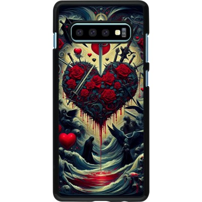 Coque Samsung Galaxy S10+ - Dark Love Coeur Sang