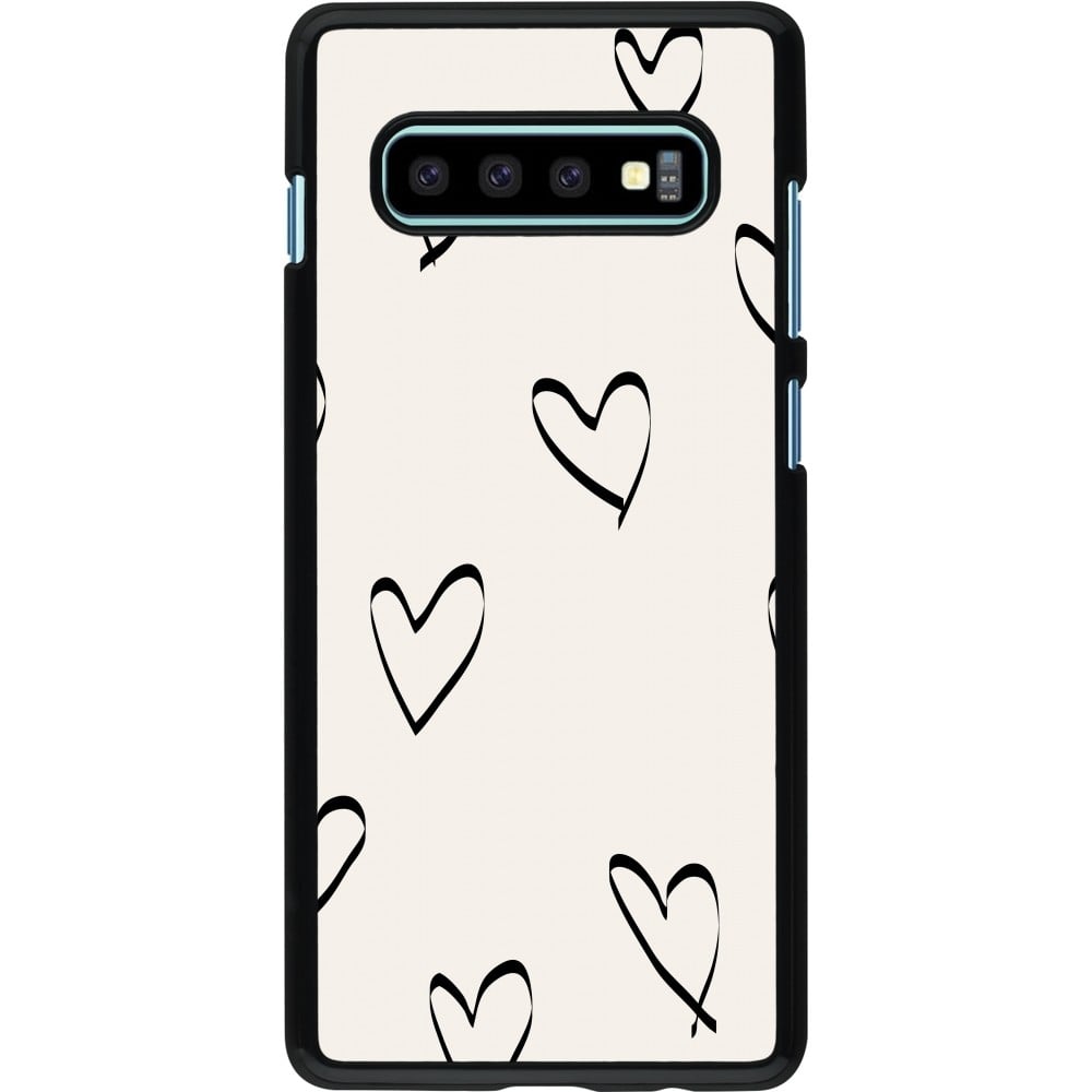 Coque Samsung Galaxy S10+ - Valentine 2023 minimalist hearts