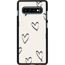 Coque Samsung Galaxy S10+ - Valentine 2023 minimalist hearts