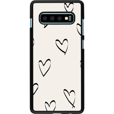 Coque Samsung Galaxy S10+ - Valentine 2023 minimalist hearts