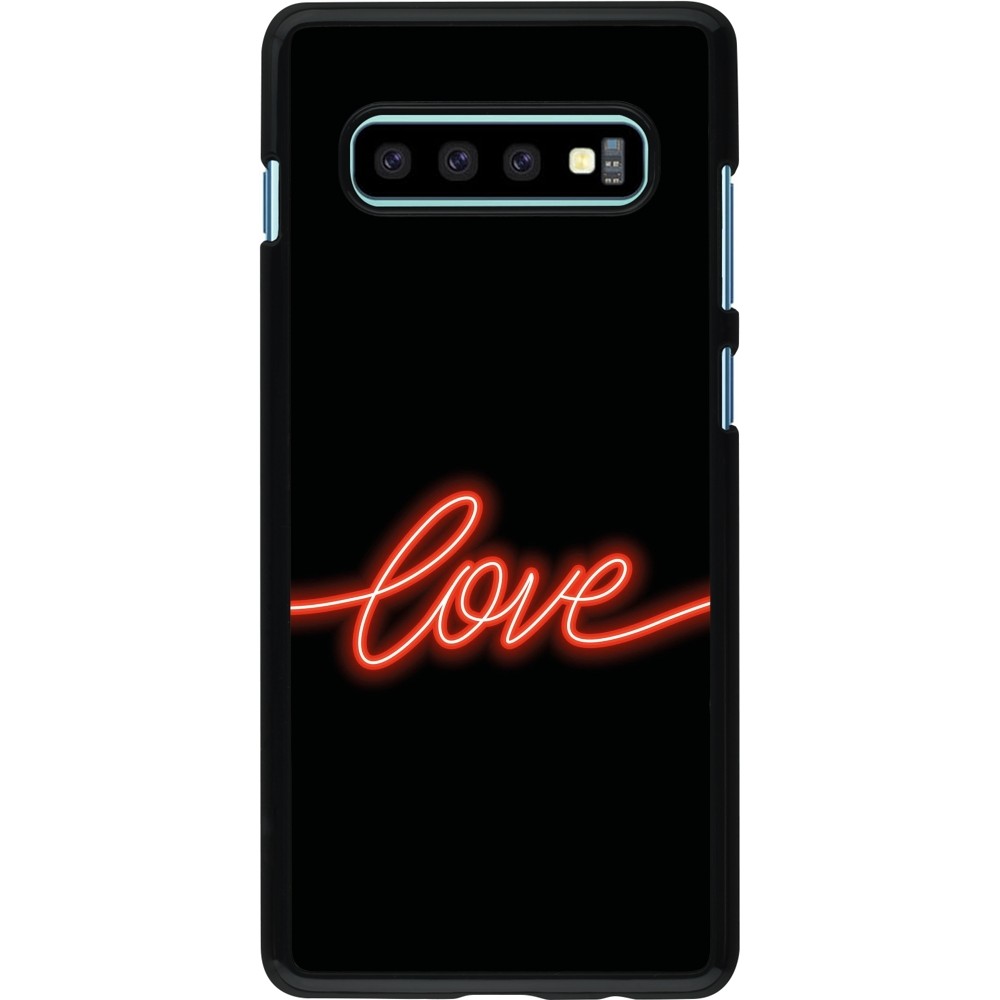 Coque Samsung Galaxy S10+ - Valentine 2023 neon love