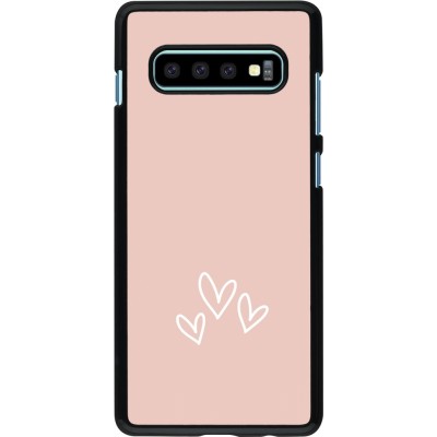 Coque Samsung Galaxy S10+ - Valentine 2023 three minimalist hearts