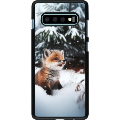 Coque Samsung Galaxy S10+ - Noël 2023 Renardeau sapin