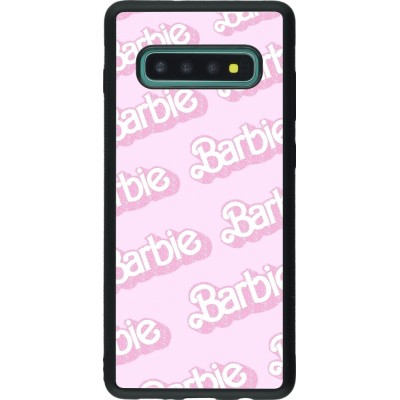 Coque Samsung Galaxy S10+ - Silicone rigide noir Barbie light pink pattern