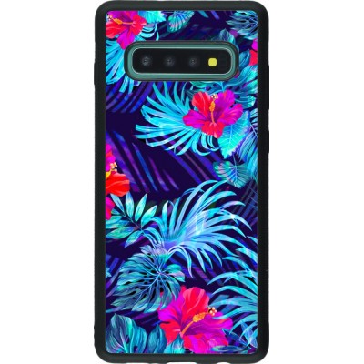 Coque Samsung Galaxy S10+ - Silicone rigide noir Blue Forest