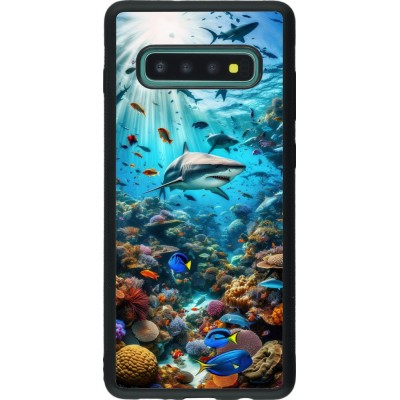 Coque Samsung Galaxy S10+ - Silicone rigide noir Bora Bora Mer et Merveilles