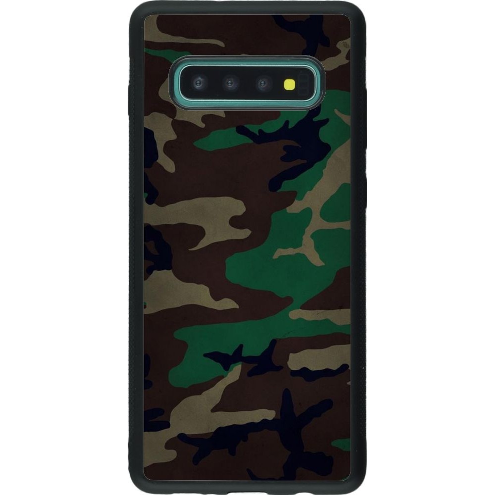 Coque Samsung Galaxy S10+ - Silicone rigide noir Camouflage 3