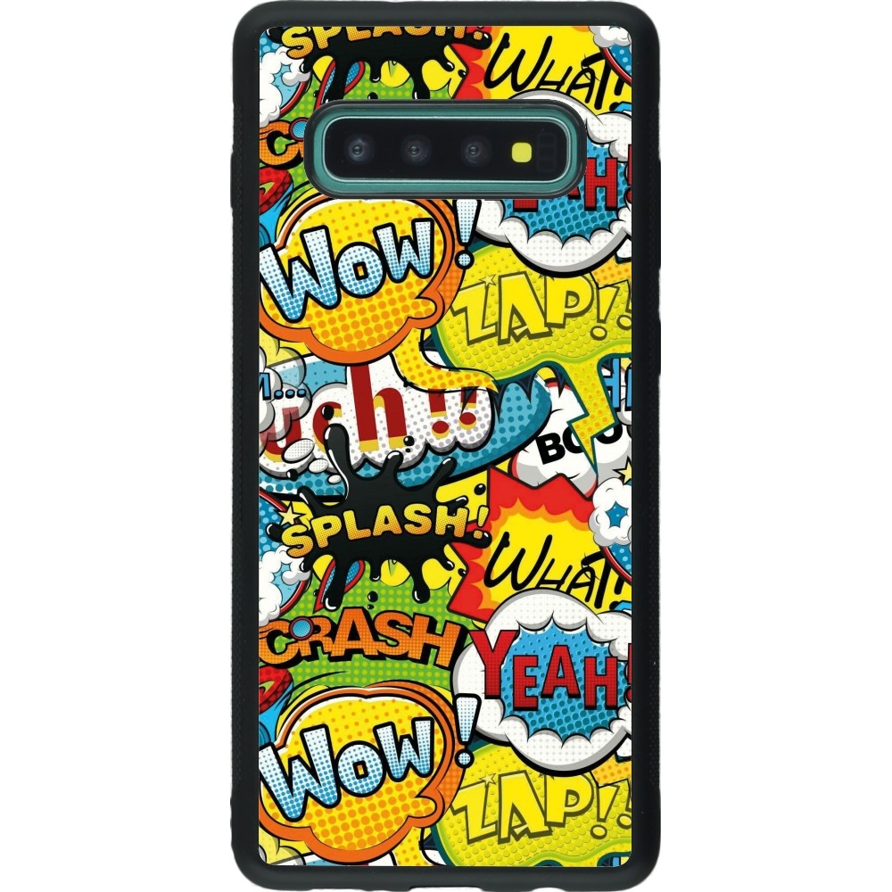 Coque Samsung Galaxy S10+ - Silicone rigide noir Cartoons slogans