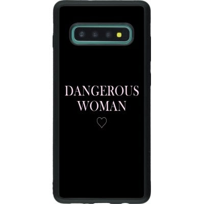 Coque Samsung Galaxy S10+ - Silicone rigide noir Dangerous woman