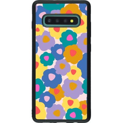 Coque Samsung Galaxy S10+ - Silicone rigide noir Easter 2024 flower power