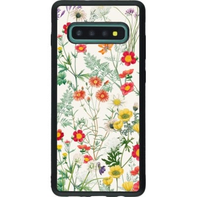 Coque Samsung Galaxy S10+ - Silicone rigide noir Flora Botanical Wildlife