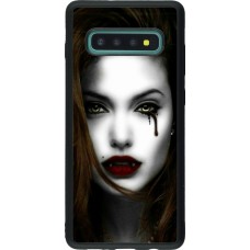 Coque Samsung Galaxy S10+ - Silicone rigide noir Halloween 2023 gothic vampire